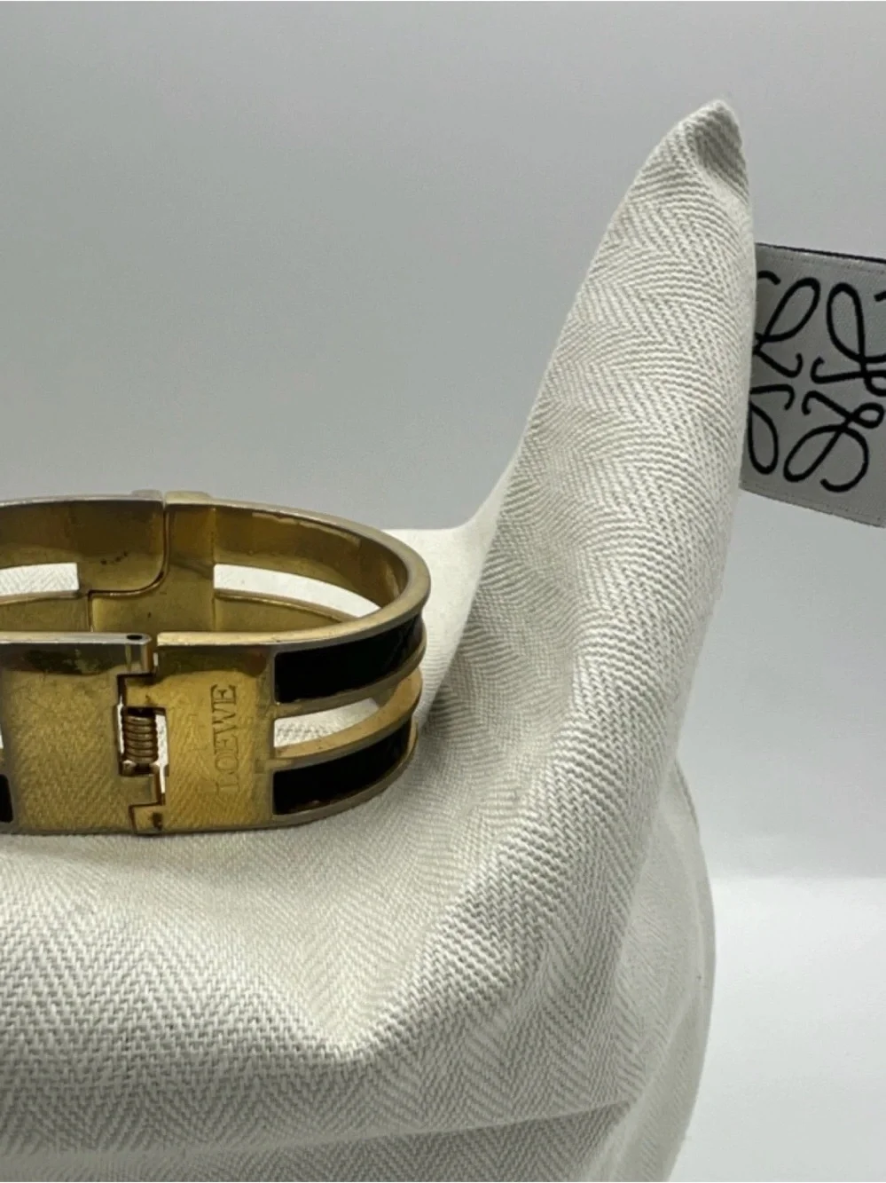 Loewe Gold and Black Double-Band Cuff - Picture 3 of 5